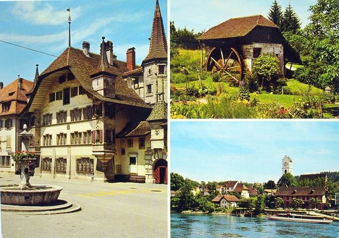 Ansichtskarten: BÜREN a.d. Aare, Mühle – Gebraucht aus Jona von philajona