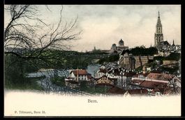 AK Bern, Altstadt, Aare und Münster