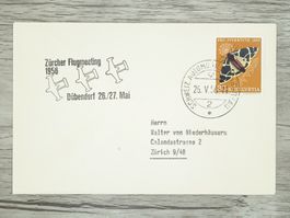 TR78 Enveloppe + Timbre Suisse 1956