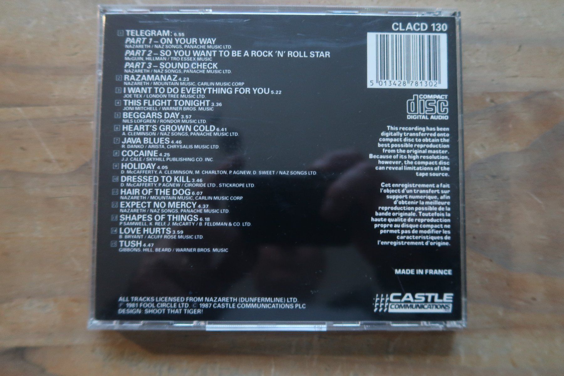 CD: NAZARETH - SNAZ - LIVE CD – Usato da Basel venduto da Patiscat 1