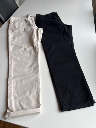 2x Damen Hosen Gr. 38 Beige & Schwarz,  Neu