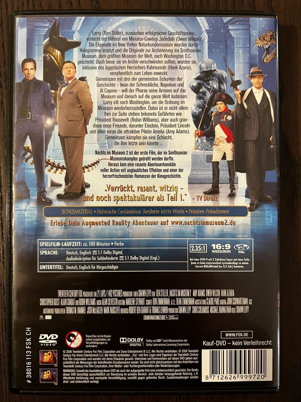 Tutti i DVDs: Nachts im Museum 2 – Usato da Zürich venduto da FilmFreunde 1