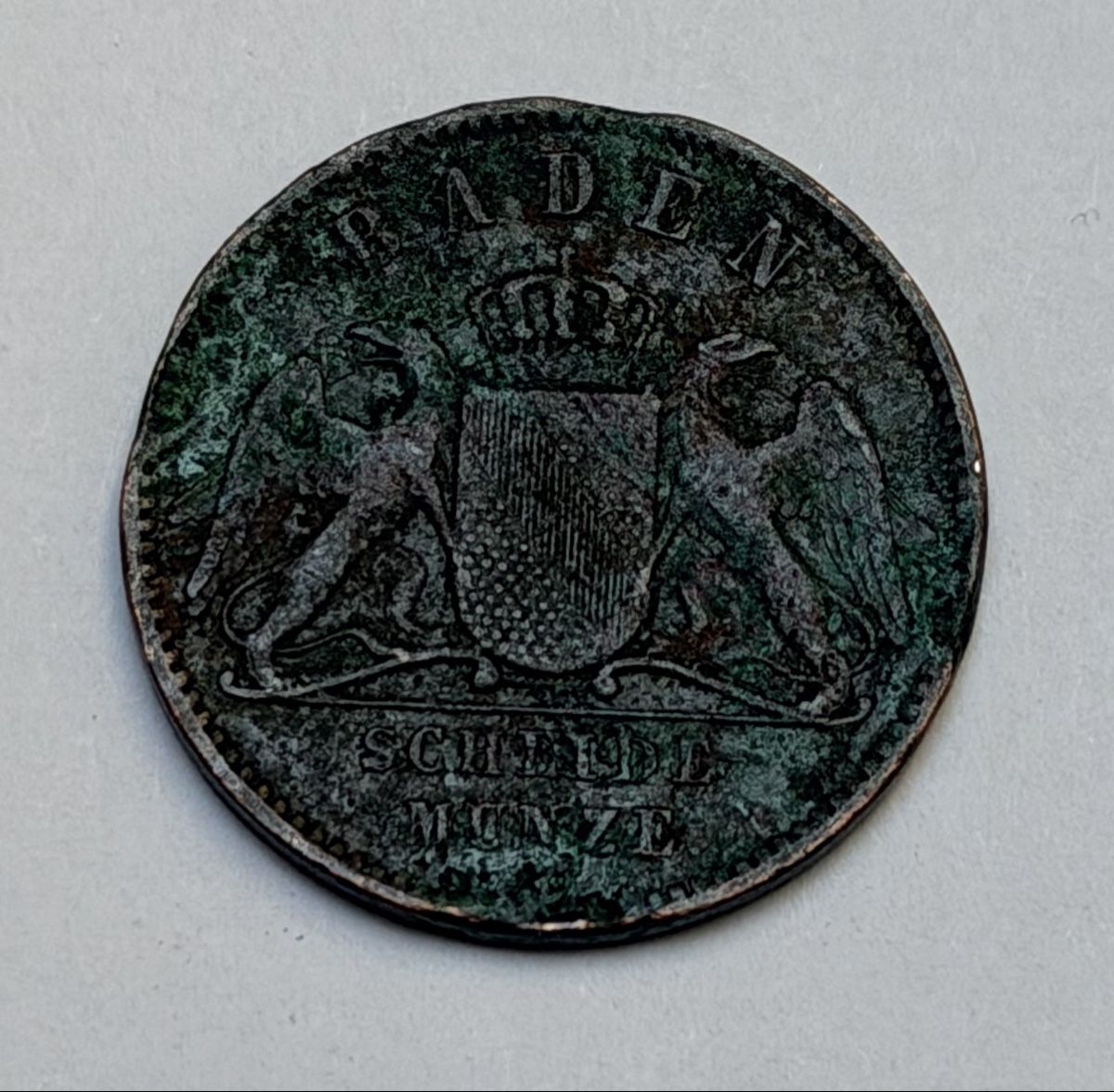 Tutti le monete: Pièce 1 Kreuzer Baden 1864 état usagé – Usato da La Tour-de-Trème venduto da Ahamaya 1