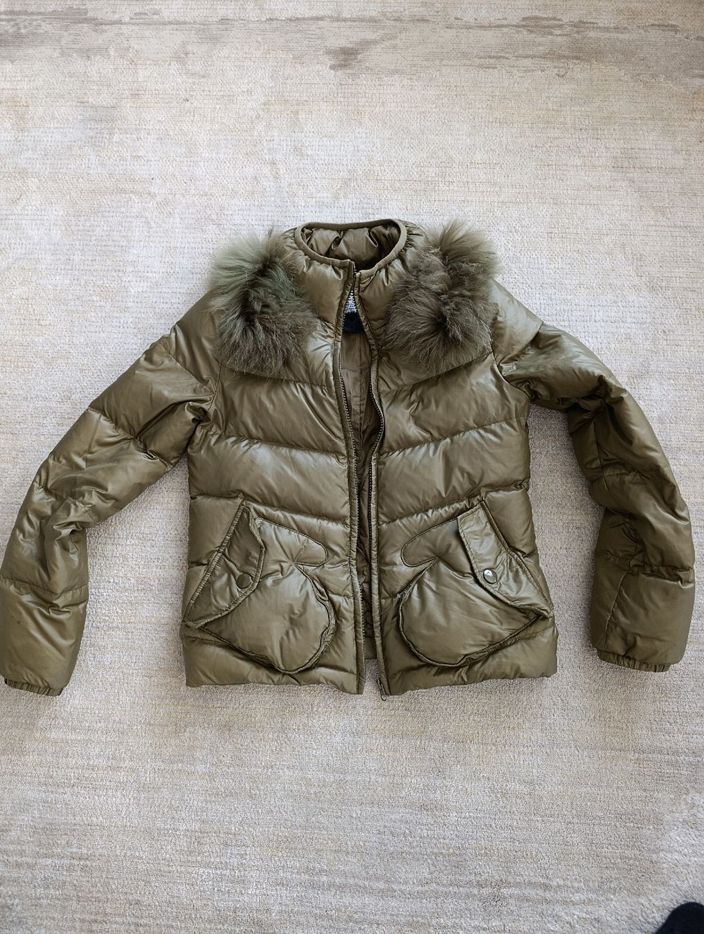 Giacche: VESTE DOUDOUNE PLUMES VERT OLIVE PETIT S – Usato da Sierre venduto da shirley04 3