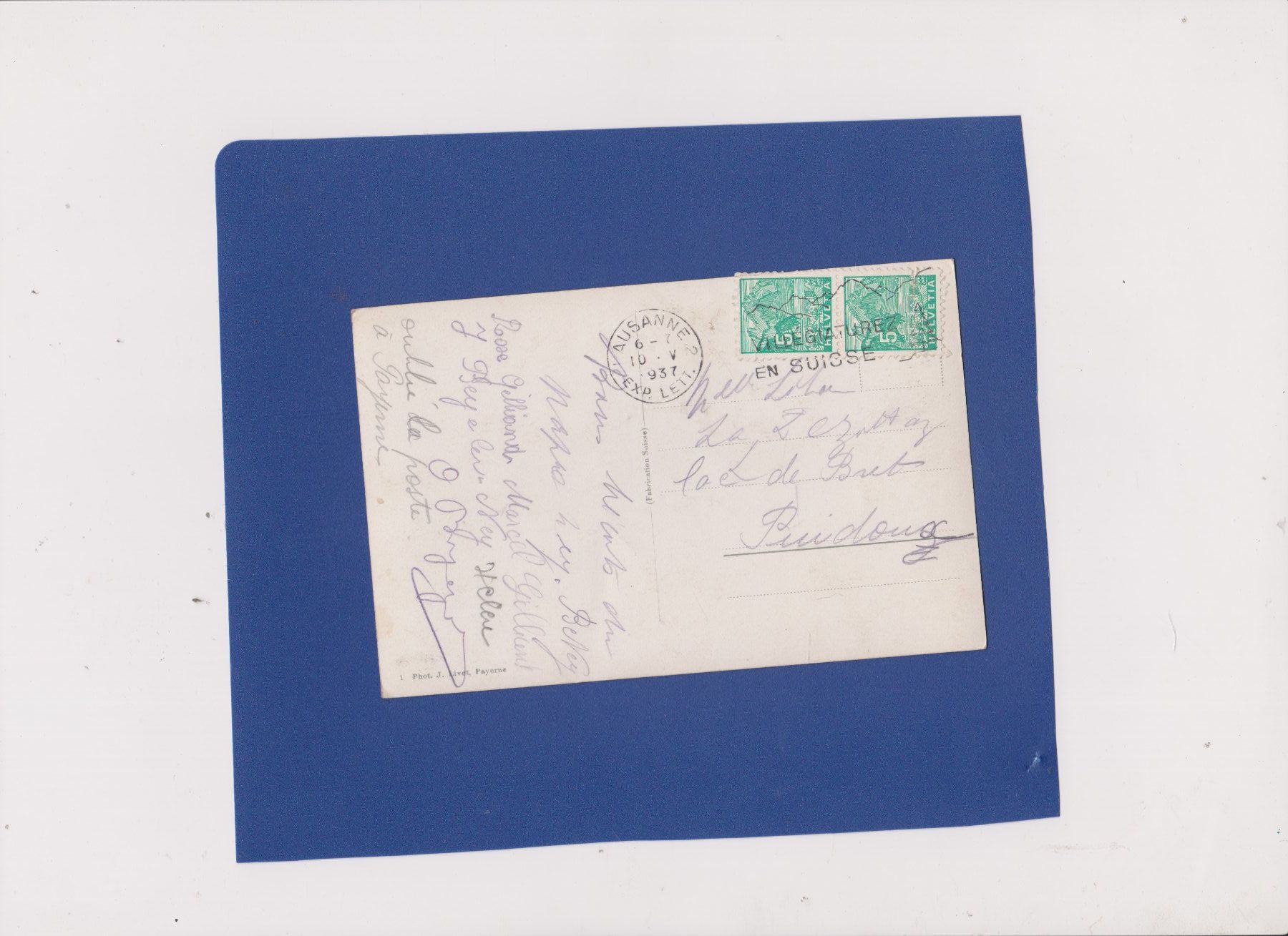 Cartoline postali: Carte postale Payerne Abbatiale + place du marché – Usato da Bex venduto da Canouille 1