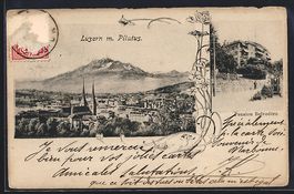 Luzern, Pension Belvedère, Ortsansicht 