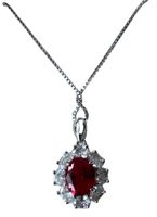 Chaîne avec pendentif Diamant Lab Argent 925
