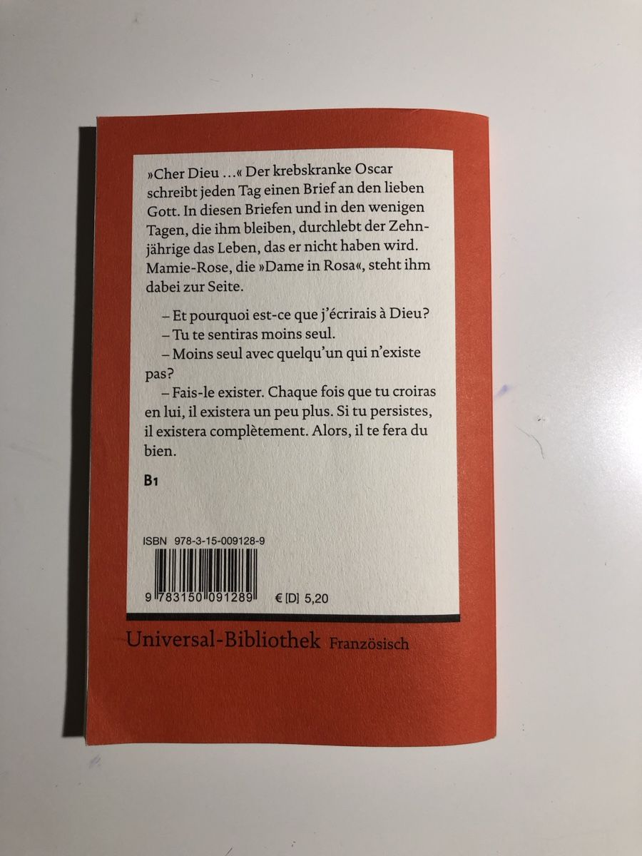 Bücher: Éric-Emmanuel Schmitt / Oscar et la dame rose – Neu (gemäss Beschreibung) aus Zuchwil von simge_1907 1