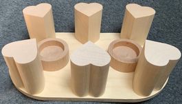Mit Kindern Basteln - Holz Teewärmer Herz