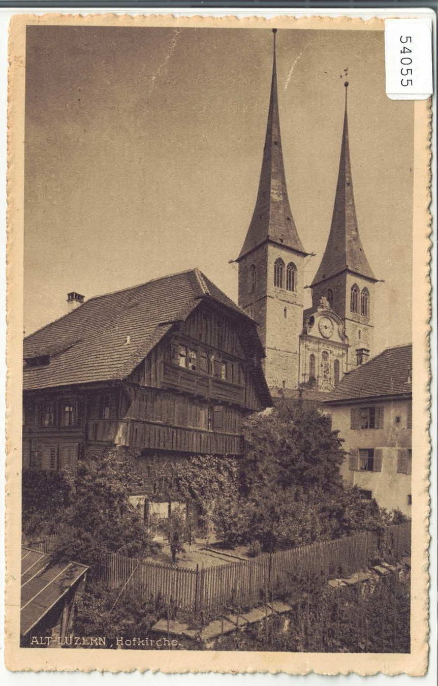 Cartoline postali: Alt-Luzern - Hofkirche – Usato da Ettingen venduto da Kartenplanet
