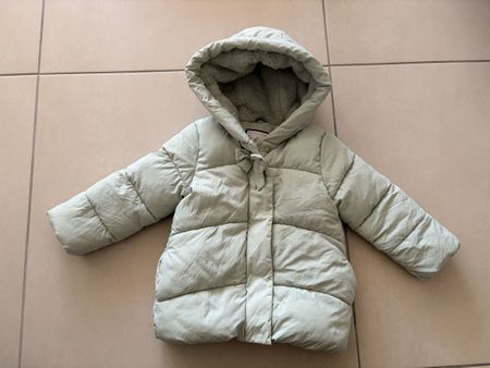 Kinder Winterjacke hellgrün Grösse 92 guter Zustand