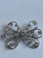 Broschenschmuck Kleeblatt Strasssteine Vintage(S28)