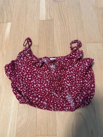 Tally Weijl Crop Top Blumenmuster Rot Grösse S