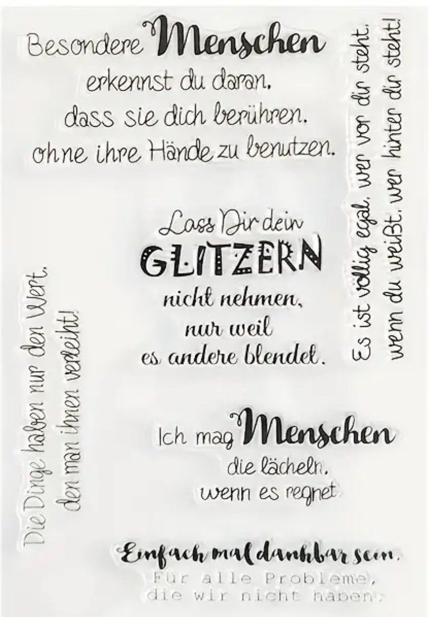 Stempel: Silikonstempel Besondere Menschen – Neu und originalverpackt aus Kaltbrunn von schere-stein-papier
