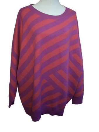 Gr. 50 s.Masse Pulli modisch pink+violett gepflegt CURVY ME