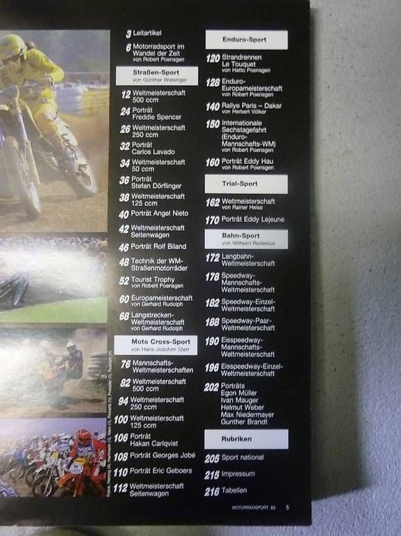 Zeitschriften & Magazine: Heft Motorradsport 1983-1984 – Gebraucht aus Gerolfingen von Regenbogen88 1