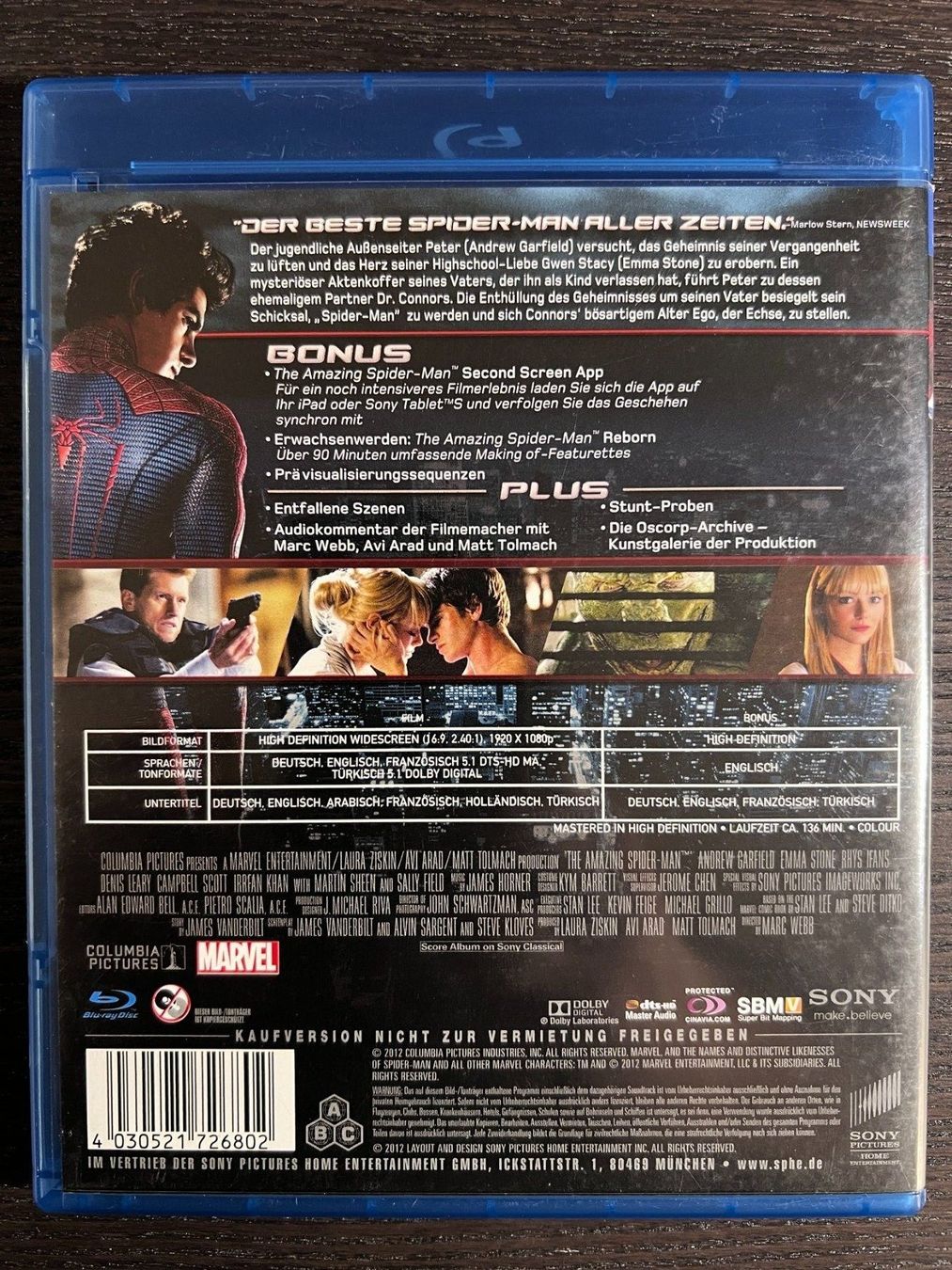 Tutti i DVDs: The Amazing Spider Man – Usato da Zürich venduto da Blu-ray_ZH 1
