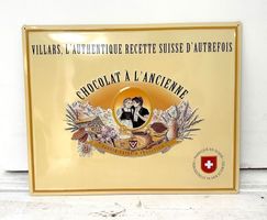 🟢 plaque en métal Chocolat Villars / Blech Chocolat Villars