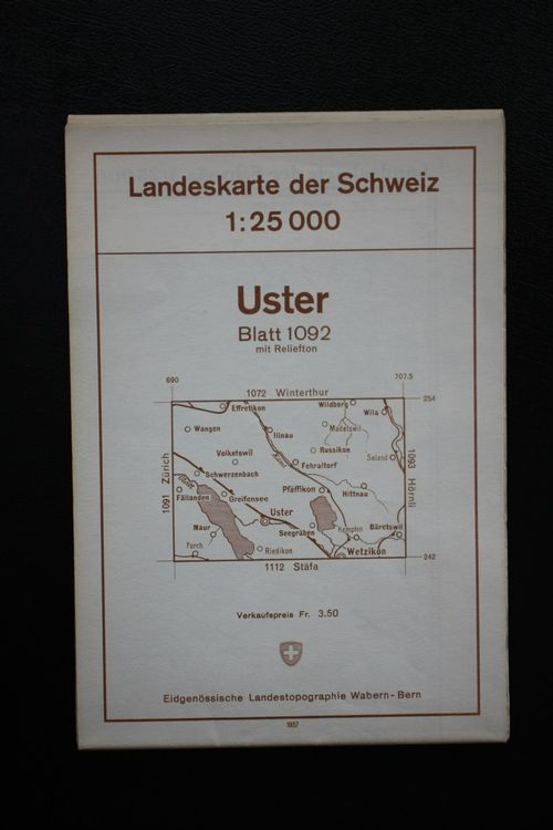 Uster Landeskarte der Schweiz 1: 25 000 / 1957  Kaufen auf Ricardo