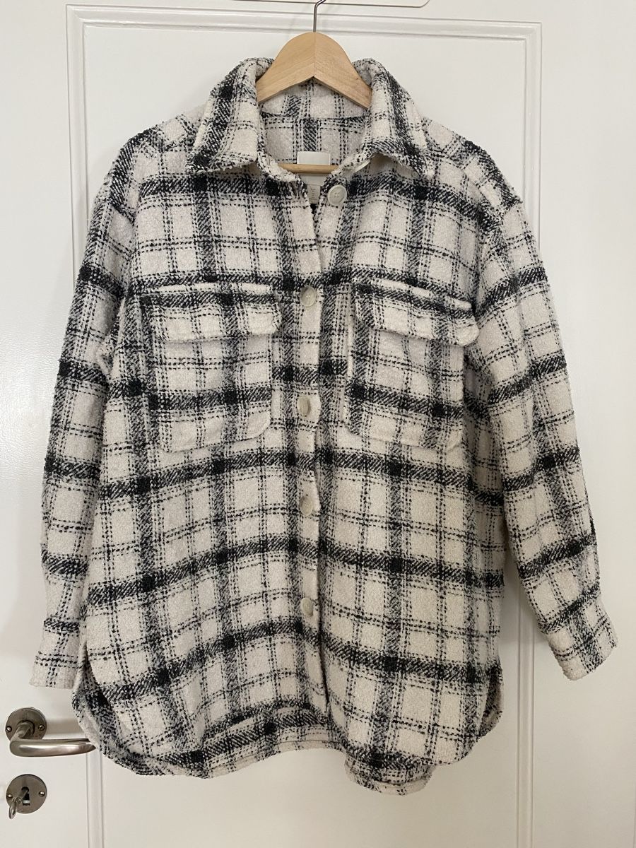 H&M Camicette: Overshirt Plaid Black White – Usato da Zürich venduto da afe_q5ck