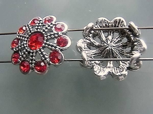 Anhänger: Strasselement 22 mm rot – Neu (gemäss Beschreibung) aus Alpnachstad von perlengaby 2
