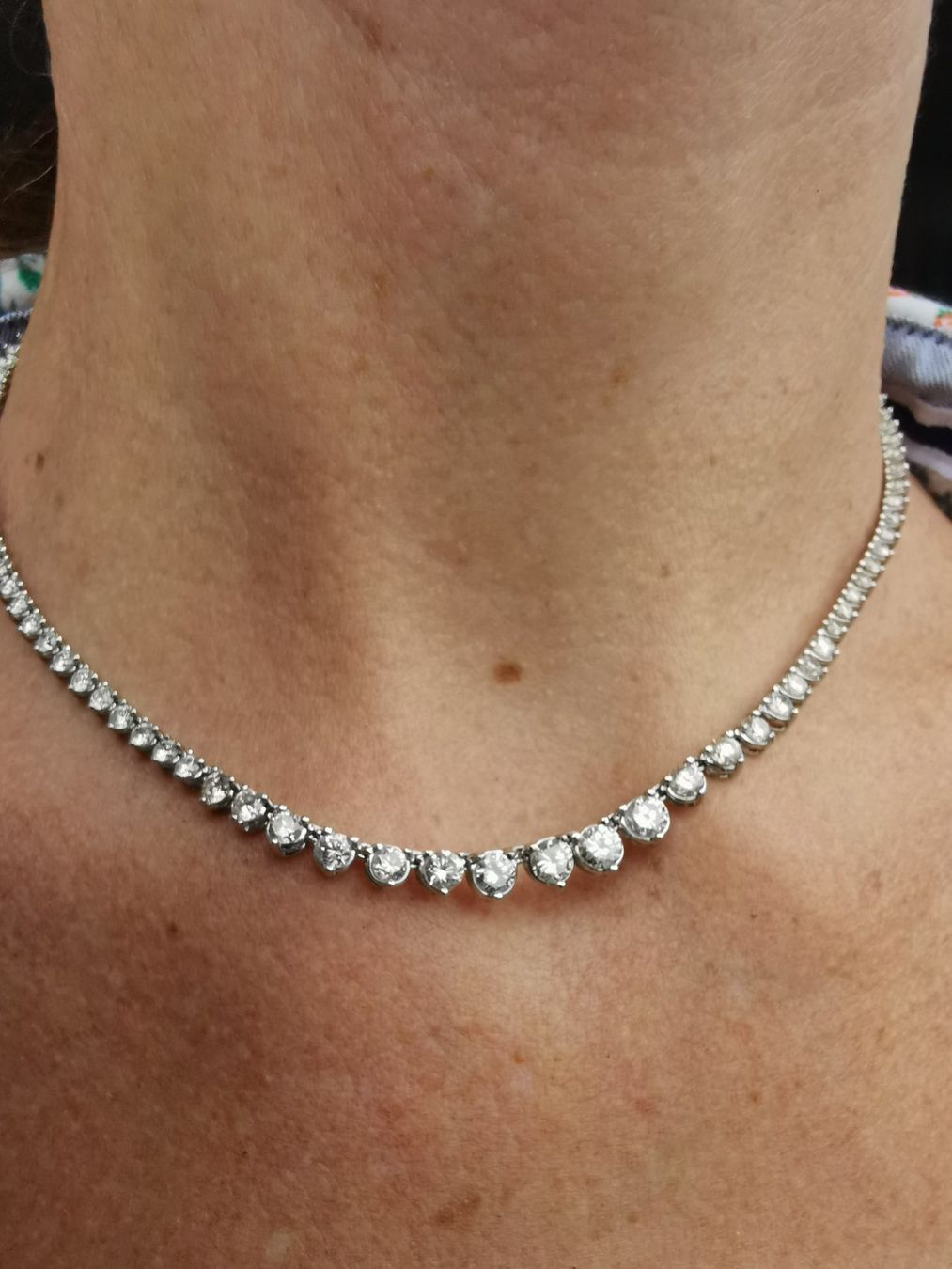Catenine: Diamantcollier Platin – Nuovo (secondo la descrizione) da Huttwil venduto da heinzdaniel63 5