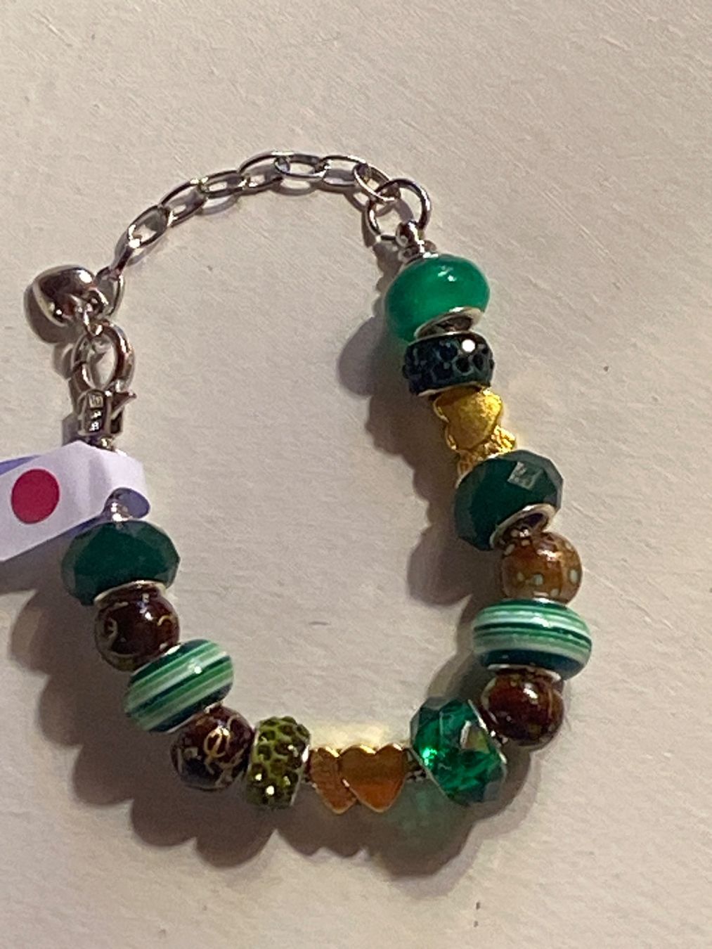 Bracciali & Braccialetti: ARMKETTE -GRÜN MIT HERZPERLEN – Nuovo e nell'imballaggio originale da Meienried venduto da ManuelaBoutique 2