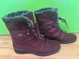 Damen Winterstiefel Gore-Tex Bordeaux Rot / Gr. 36.5 NEU!!