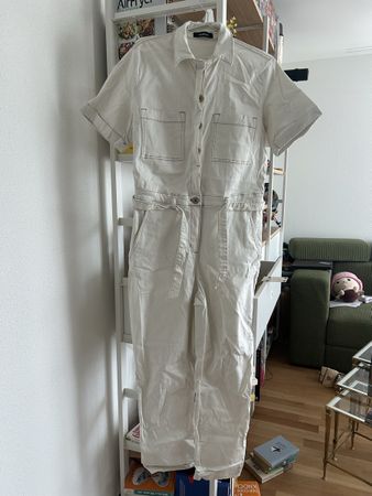 Taifun Jumpsuit Weiss Grösse 38 Baumwolle