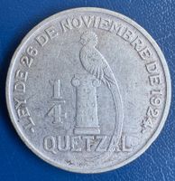 1/4 Quetzal Guatemala 1926 Silber