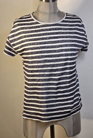 XS/S 34/36 EDC by ESPRIT superleichtes T-Shirt blau weiss