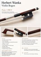 Herbert Wanka Violin Bogen Pernambuk sehr gut