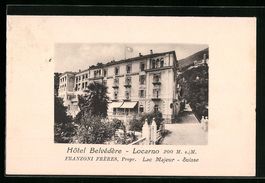 AK Locarno, Hotel Belvédère, 1918