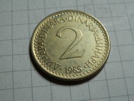 Jugoslawien 2 Dinar, 1985