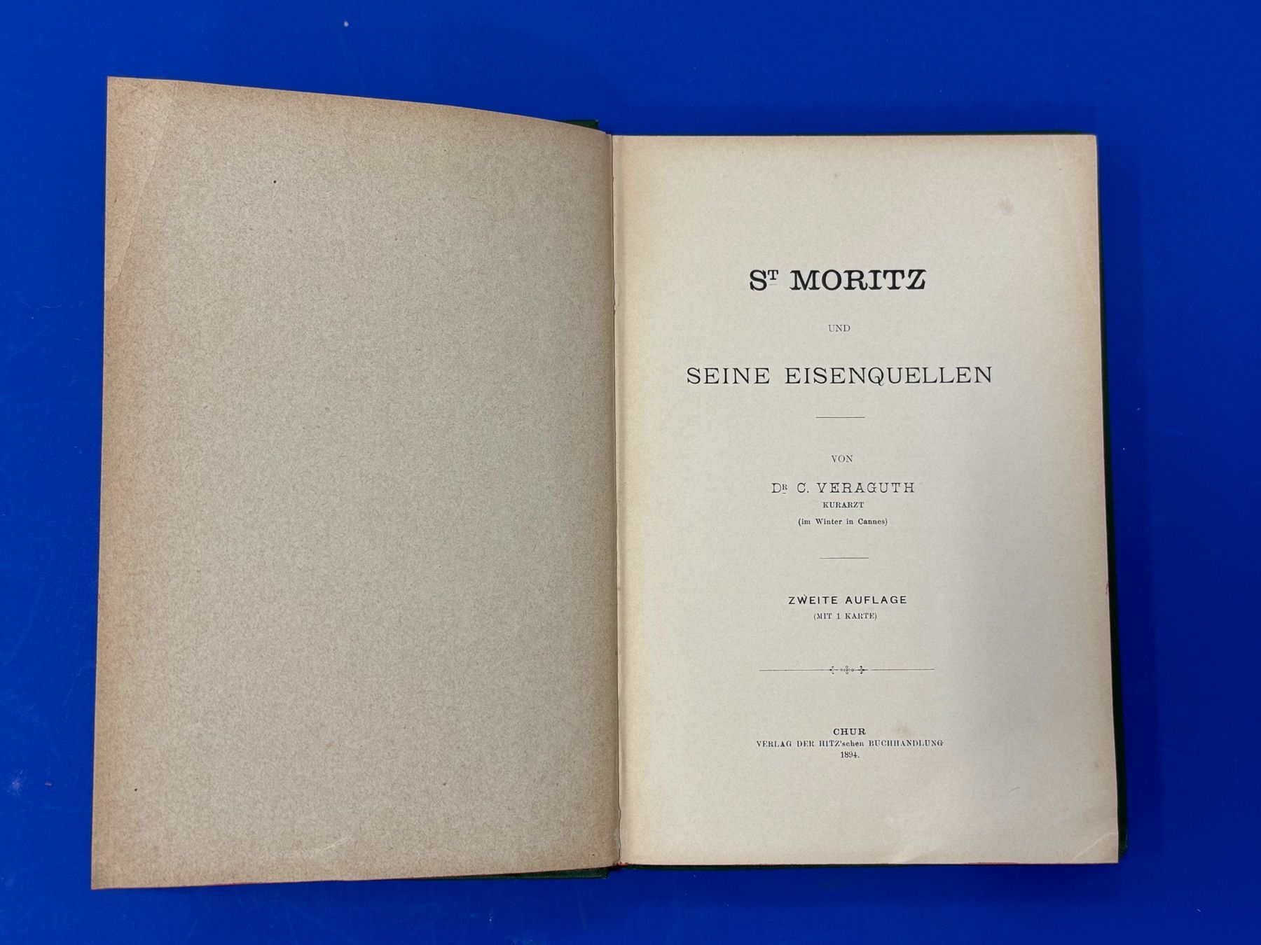 Libri: Veraguth - St. Moritz und seine Eisenquellen 1894 – Usato da Adliswil venduto da buch_und_kunst 1