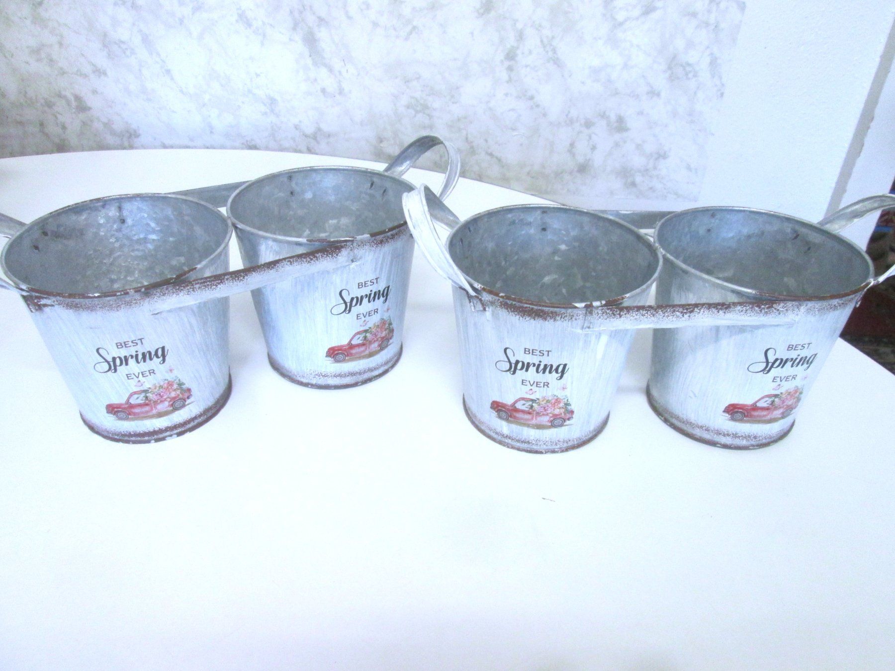 Vasi per fiori: 2 Blumentöpfe aus Aluminium – Usato da Sementina venduto da babucia