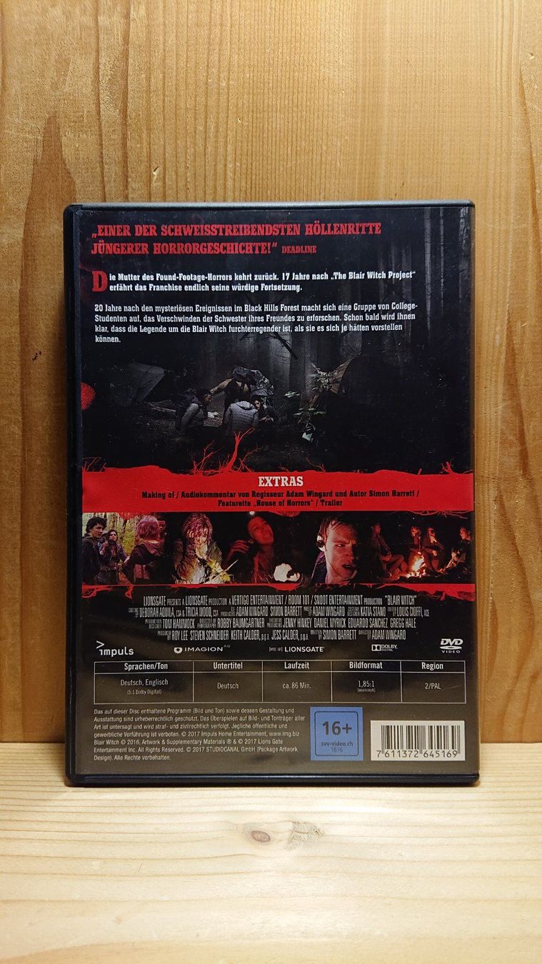 Tutti i DVDs: BLAIR WITCH DVD – Usato da Wilderswil venduto da Exebub 1
