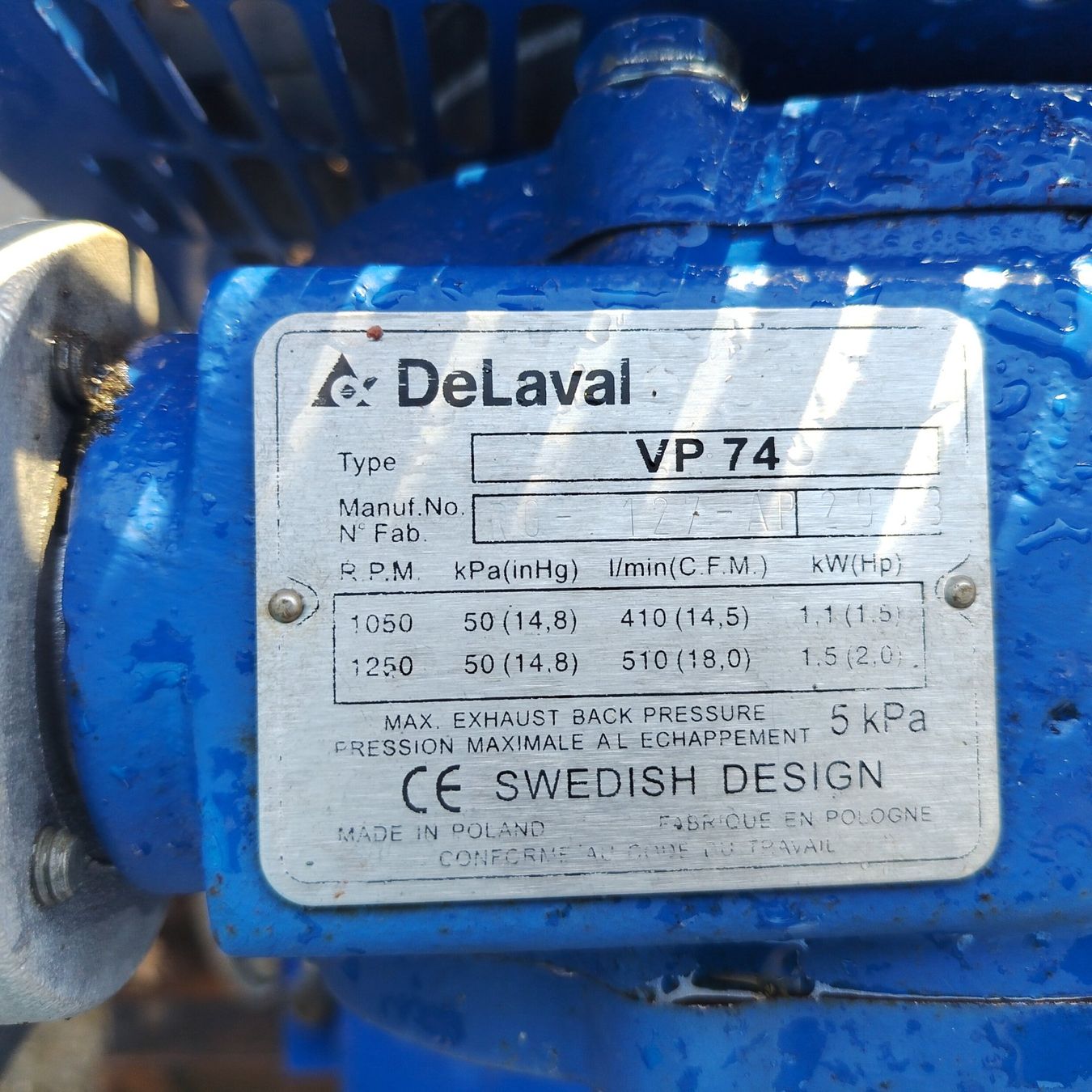 Delaval Accessori da laboratorio: Delaval Vakuumpumpe – Usato da Herisau venduto da kobiza 3