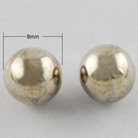 Acrylperlen ohne Loch Platin 8mm / 200St