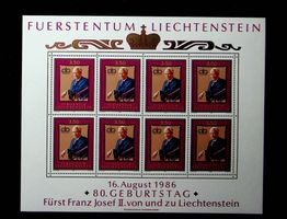 LIECHTENSTEIN FEUILLET NEUF 1986 /OC135