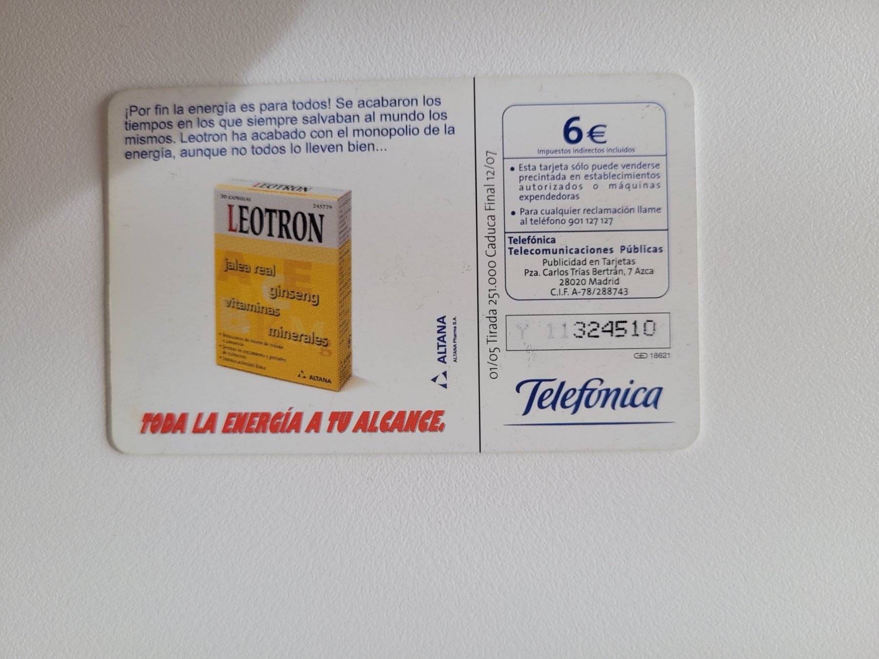 Cartes de téléphone: Tefonkarte Spanien – D'occasion à Inwil par Flower2325 1