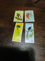 Lot de 4 timbres de Papouasie-Nouvelle-Guinée, oiseaux! 240
