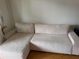 Ecksofa Beige Cord super  Zustand