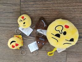 5x Emoji Schlüsselanhänger, ideal als Geschenk 🎁😀
