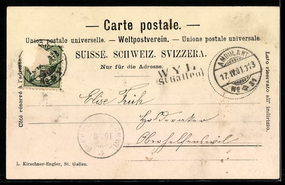 Cartes postales: Passepartout-Lithographie St. Gallen, Ga – D'occasion à Berlin par bartko-reher 1