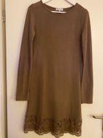 Kleid Hellbraun mit Spitze