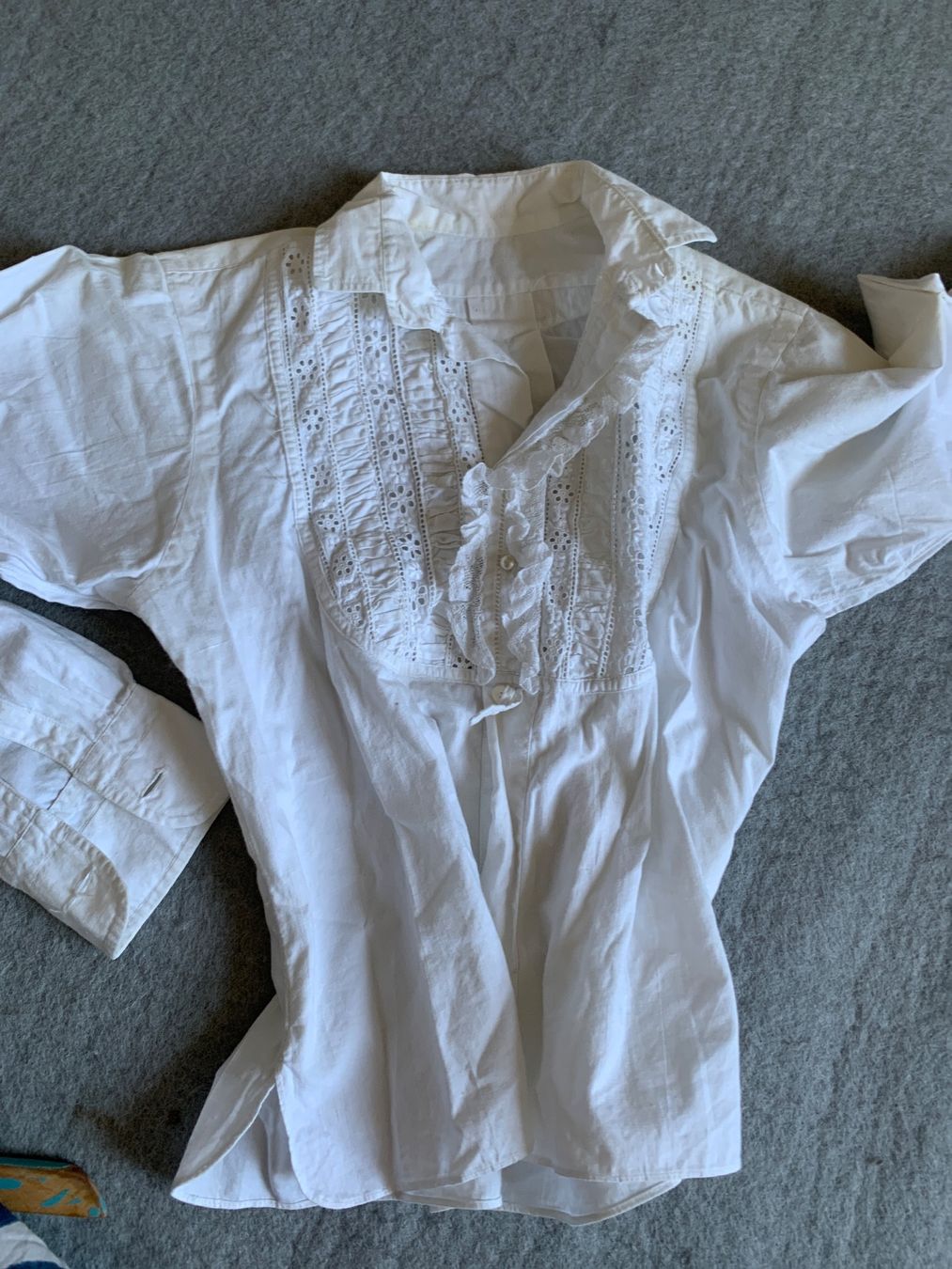 Blouses, T-shirts & Tops: Antikes Kinderhemden weiss mit Spitzen – D'occasion à Richterswil par Moii89 6