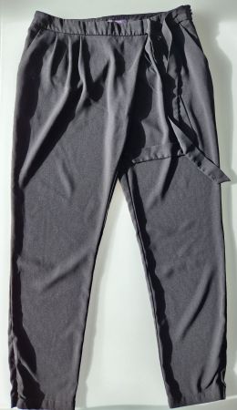 Pantalon chic Promod noir avec nœud taille 38