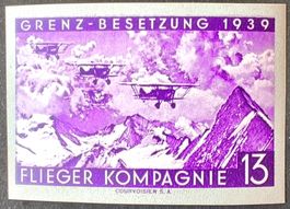 Soldatenmarke 2.WK, Flieger Kp 13, violett, ges, Wi Fl 75-2