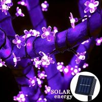 12m Solar Lichterkette Blume Wasserdicht Garten Deko